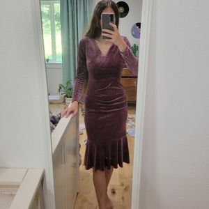 Velvet purple dress